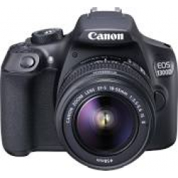 Canon EOS 1300D DSLR Camera Body with Single Lens: EF-S 18-55 IS II (16 GB SD Card + Carry Case)  (Black)