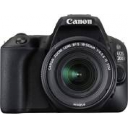 Canon EOS 200D DSLR Camera Body with Single Lens: EF-S18-55 IS STM (16 GB SD Card + Camera Bag)  (Black)