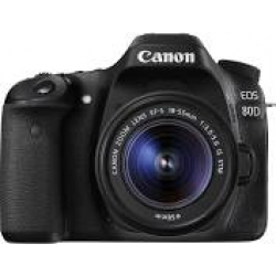 Canon EOS 80D DSLR Camera Body with Single Lens: 18-55 IS STM (16 GB SD Card)  (Black)