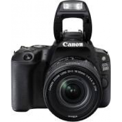 Canon EOS 200D DSLR Camera EF-S18-55 IS STM EF-S 55-250 IS STM  (Black)