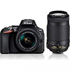 Nikon D5600 with AF-P 18-55 mm + AF-P 70-300 mm VR Kit with Bag and 16GB Memory Card Free 
