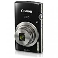 Canon IXUS 185 20MP Digital Camera with 8X Optical Zoom (Black) + Memory Card + Camera Case 