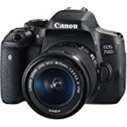 Canon EOS 750D 24.2MP Digital SLR Camera (Black) + 18-55 is STM Lens + Memory Card + Carry Bag 