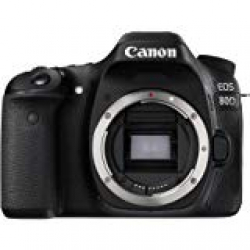 Canon EOS 80D 24.2MP Digital SLR Camera (Black) Body + Memory Card 