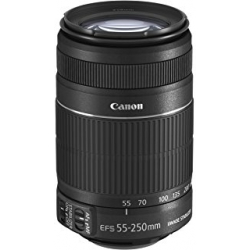 Canon EF-S 55-250mm f/4-5.6 IS II Telephoto Zoom Lens for DSLR Camera (Black)