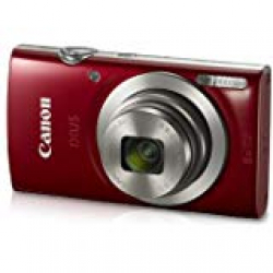 Canon IXUS 185 20MP Digital Camera with 8X Optical Zoom (Red) + Memory Card + Camera Case 