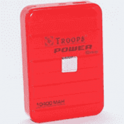 TP TROOPS 10400mAh High Capacity 2Amp Fast Charging Power Bank (Red) 