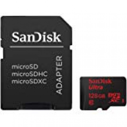 SanDisk Ultra MicroSDXC 128GB UHS-I Class 10 Memory Card (Upto 80 MB/s Speed) with Adapter 