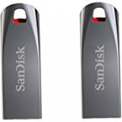 Sandisk 16Gb Cruzer Force Usb Flash/Pen Drive Durable Metal Casing (Pack Of 2) 