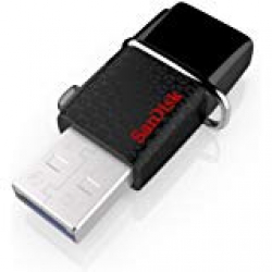 SanDisk Ultra Dual USB Drive 3.0, SDDD2 64GB, USB3.0, Black, USB3.0/Micro-USB Connector, OTG-Enabled Android Devices 