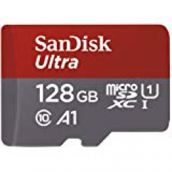 SanDisk 128GB Class 10 microSDXC Memory Card with Adapter (SDSQUAR-128G-GN6MA)