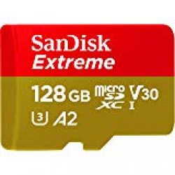 SanDisk Extreme SDSQXA1-128G-GN6MA 128 GB Micro SD (Red, Yellow) 
