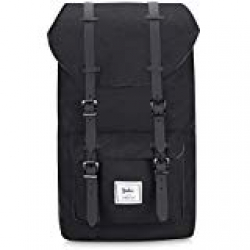 Yuluo - Modern Unisex Outdoor Waterproof Travel College Hiking Daypack Backpack, with Classic Belt Detailing - Fits Laptops & Tablets up to 15.6