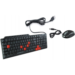 Quantum QHM8810 Multimedia Wired Keyboard and Mouse Combo (Black) 
