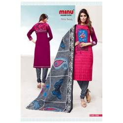 Minu Pink Cotton Salwarsuit