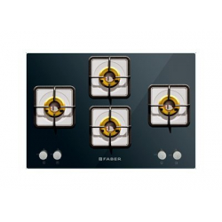 Faber Hob Hybrid Glass 4 Burner Cooktop, Black