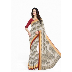 Minu White Cotton Sarees