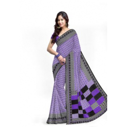 Minu Purple Cotton Sarees
