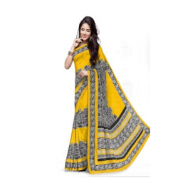 Minu Yellow Cotton Sarees