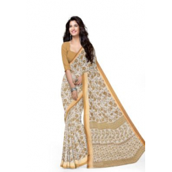 Minu Off White Cotton Sarees