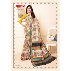 Minu Multi Color Cotton Festive Wear Sarees