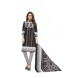 Minu Black Cotton Black N Black New Pattern Salwarsuit