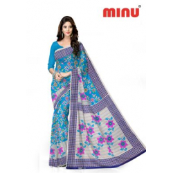 Minu Multi-Color Cotton Printed Sarees