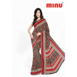 Minu Multi-Color Cotton Printed Sarees