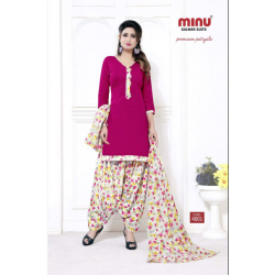 Minu Charm Red Cotton Salwarsuit