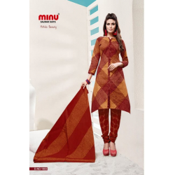 Minu Red Cotton Salwarsuit