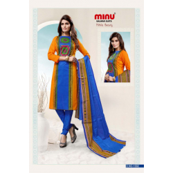 Minu Blue Cotton Salwarsuit
