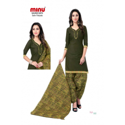 Minu Green Cotton Salwarsuit