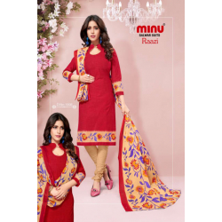 Minu Green Cotton New Print Pattern Salwarsuit