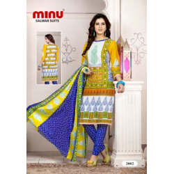 Minu Golden Cotton Stitched Salwar Suits Kurti