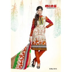 Minu Beige Cotton Stitched Salwar Suits Kurti