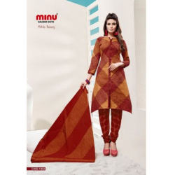 Minu Red Cotton Salwarsuit
