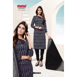 Minu Blue Cotton Salwarsuit