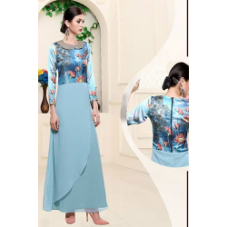 Minu Sky Blue Cotton Gown