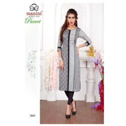 Minu Grey Handloom Designer Kurti