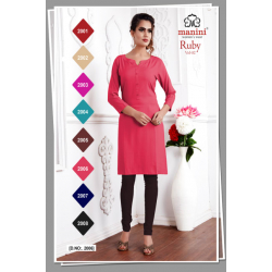 Minu Salmon Cotton Kurti