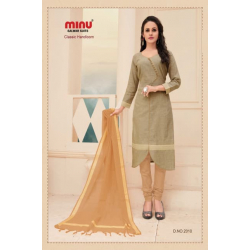 Minu Beige Cotton Handloom Design Exclusive Salwarsuit