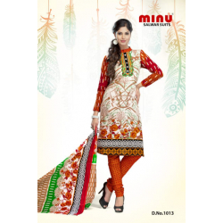 Minu Beige Cotton Stitched Salwar Suits Kurti