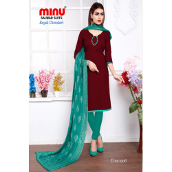  Minu Marron Rayon Top With Stretchable Dupatta Ew Collection Salwarsuit