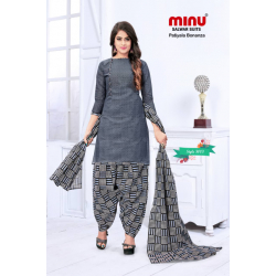 Minu Grey Cotton Patyala Salwar Salwarsuit