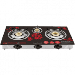 Surya Crystal SCR204R 3 Burner Auto Gas Stove