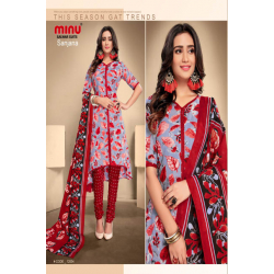 Minu Multi Cotton Regular Wear Design Salwarsuit