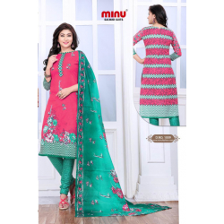 Minu Pink Cotton Salwarsuit