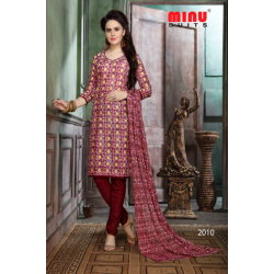 Minu Marron Cotton Salwarsuit