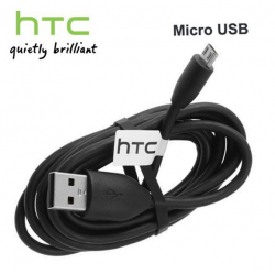 HTC USB Data Cable Black - 1 Meter for Mobile Charging and USB Data Transfer