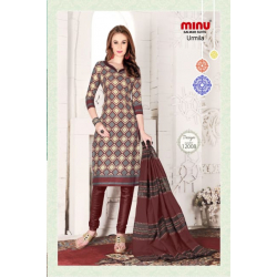 Minu Multi-Color Printed Cotton Salwarsuit